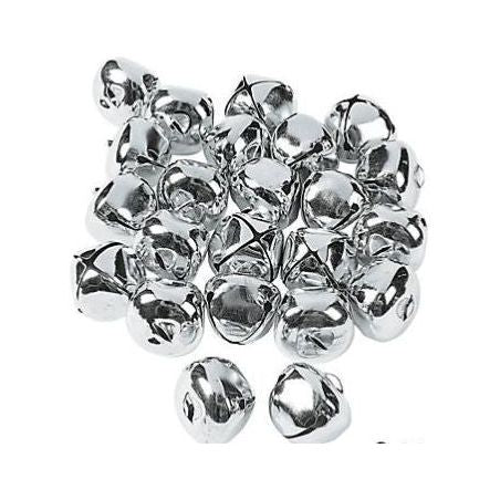 Jumbo Jingle Bells Silver 1 1/4" 24/Pk. (Closeout)