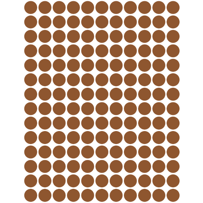 Color Coding Dot Sticker Brown 1/4" 10mm Color Print 32/pk