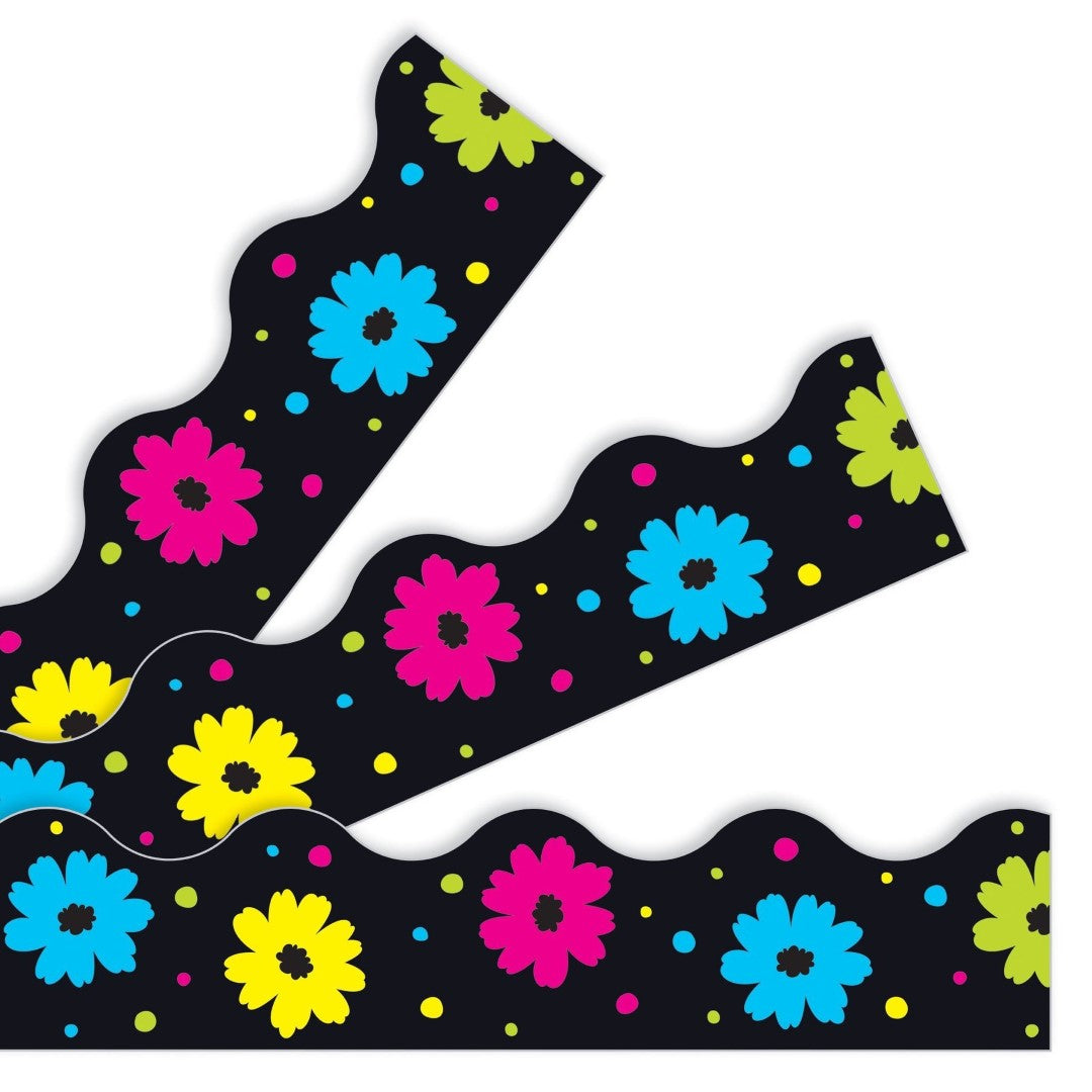 Daisy Delight Sparkle Borders 2 1/4in x 32 1/2ft 12/pk