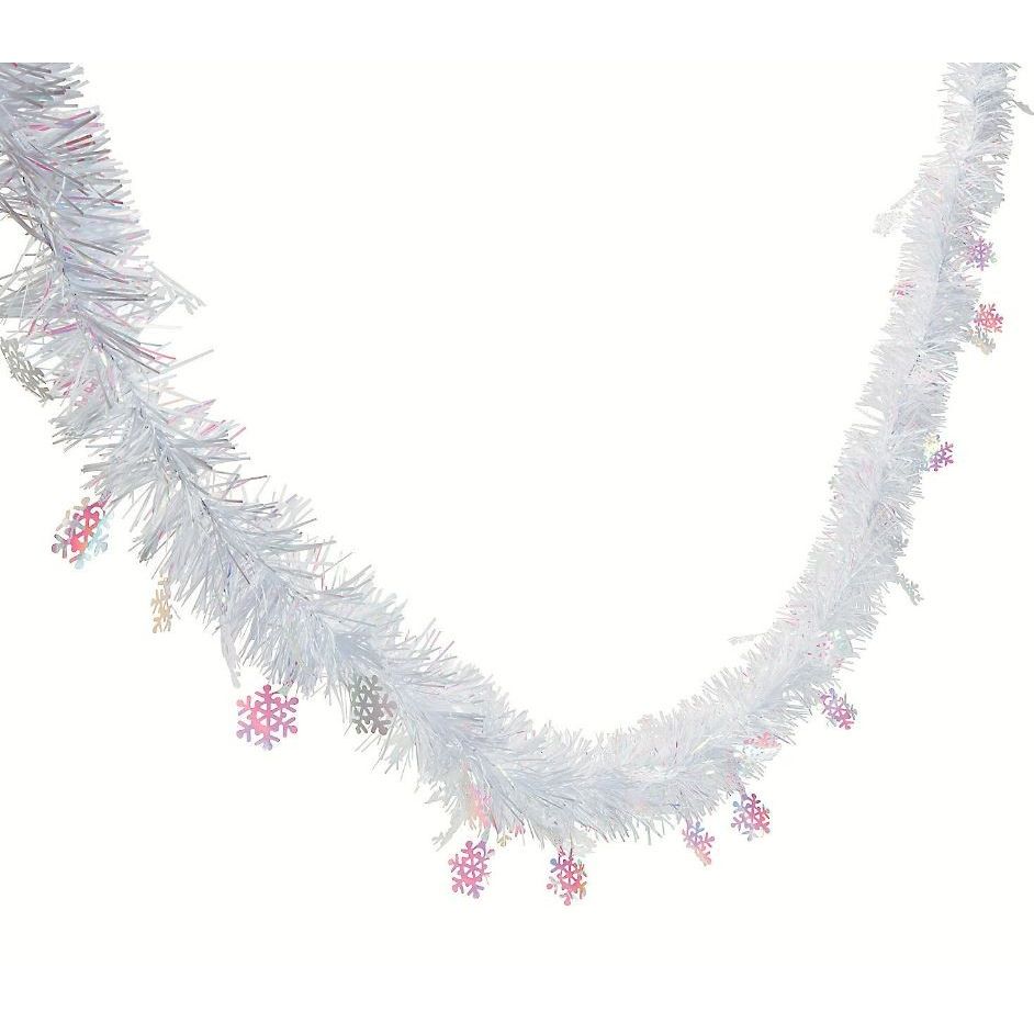 Snowflake Tinsel Garland 13ft
