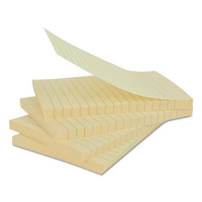 Post-It Sticky Notes Ruled (4" x 6", Yellow, 90 Sheets 5/pads