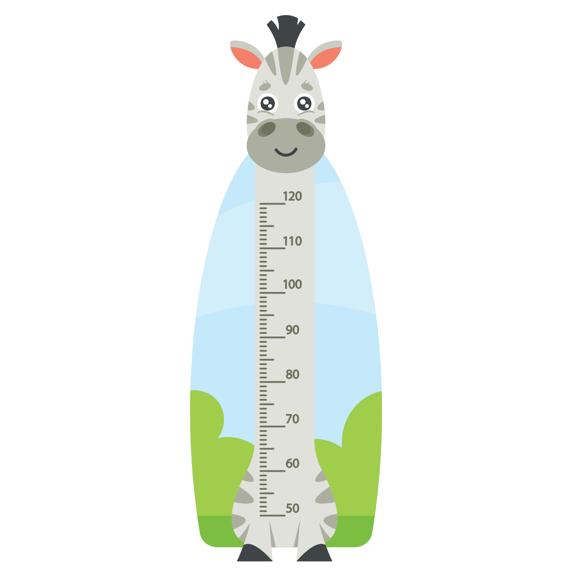 Height ruler Zebra 24 x 60