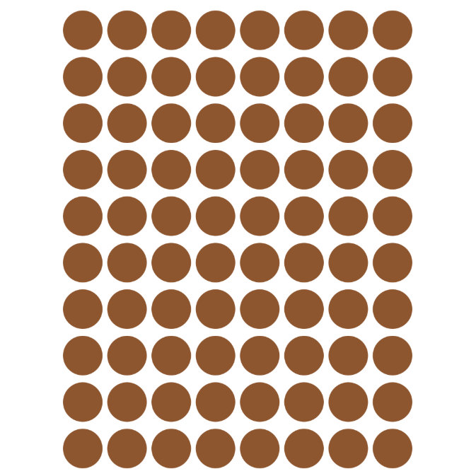 Color Coding Dot Sticker Brown 1/2" 13mm Color Print 32/pk