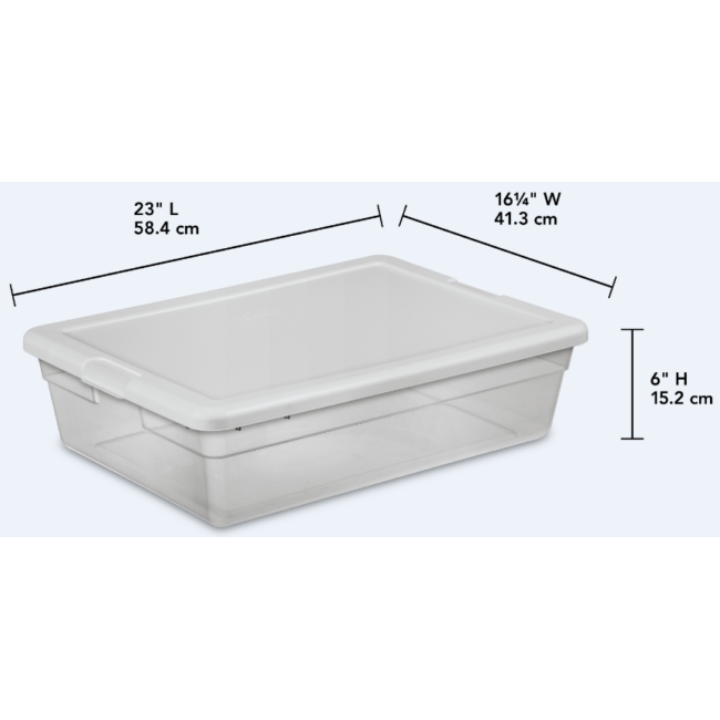 Sterilite Storage Container 28 QT 23" x 16" x 6"