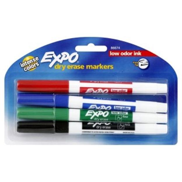 Expo Dry Erase Marker Fine (Black, 12/pk)