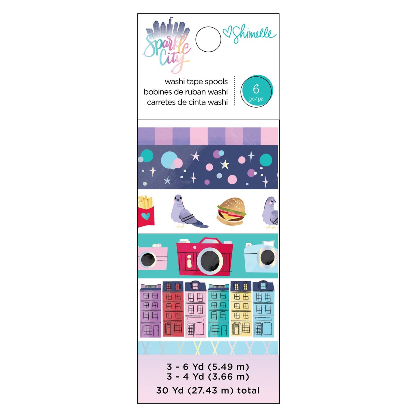 Embellishment - Sparkle City- Washi Tape - Holographic Foil
