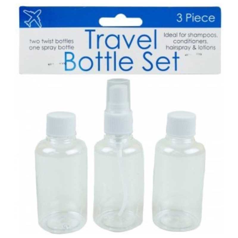 Travel Twist Top & Spray Bottle Set