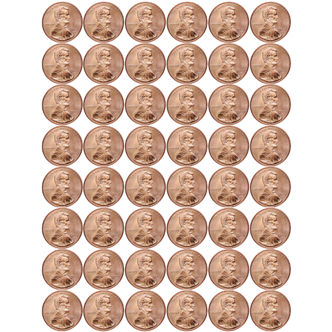 Pennies Round 19mm Metallic 10/pk