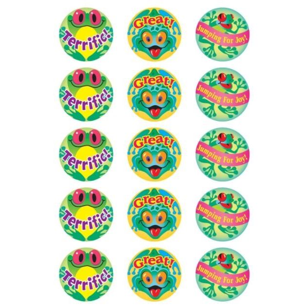 Frolicking Frogs, Pineapple Scent Stickers 1" (4 Sheets)