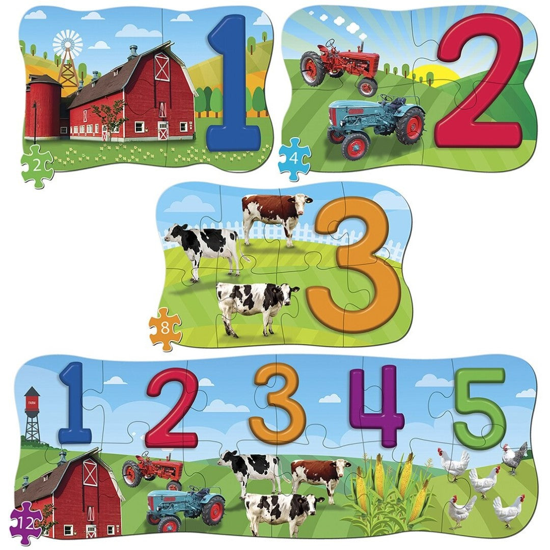 Educational 4 Pack, 123 On The Farm Jigsaw Puzzle