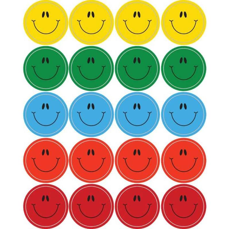 Smiles Theme Stickers 1" 120/pk (6 Sheets)