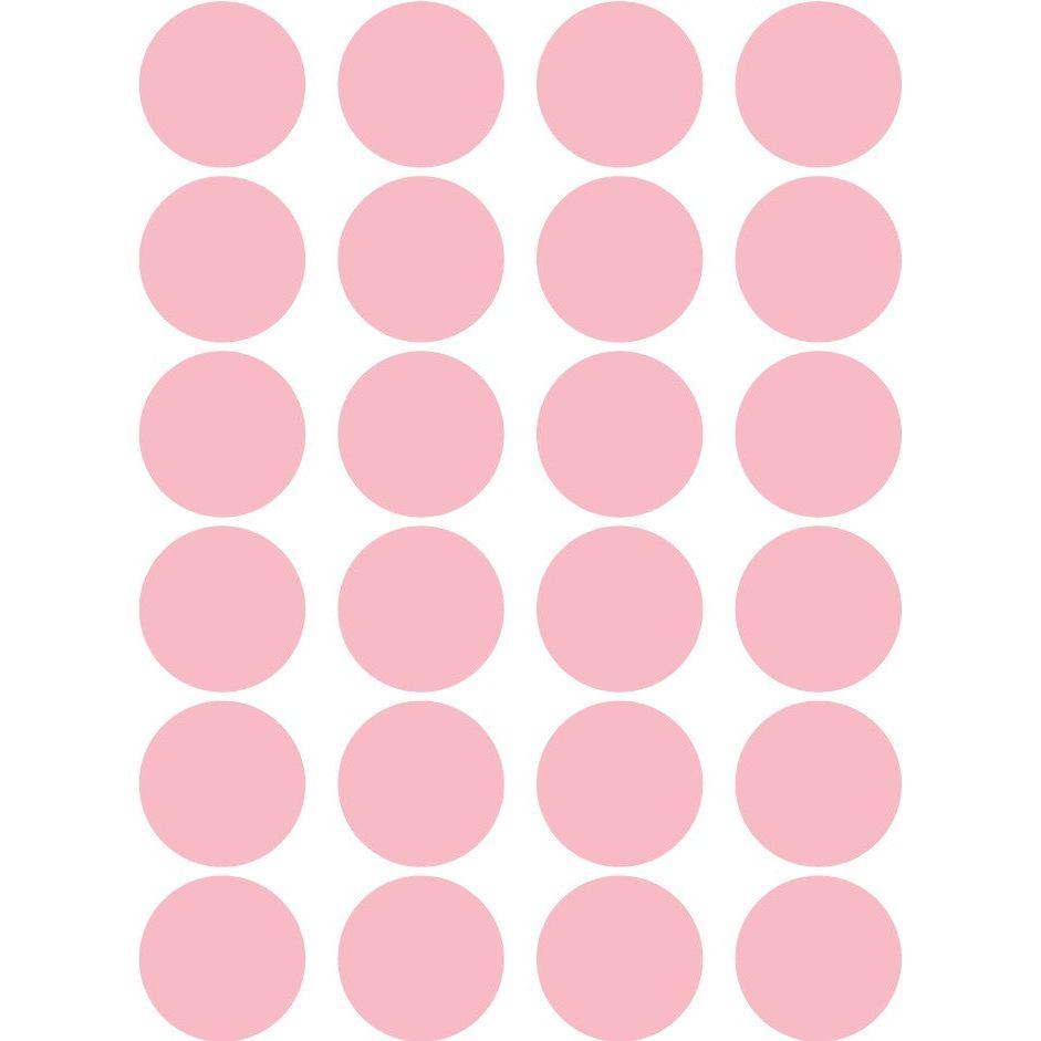 Color Coding Dot Stickers Pink 1" Round 25MM 32/pk