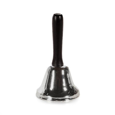Silver Butler Bell With Wooden Black Handle