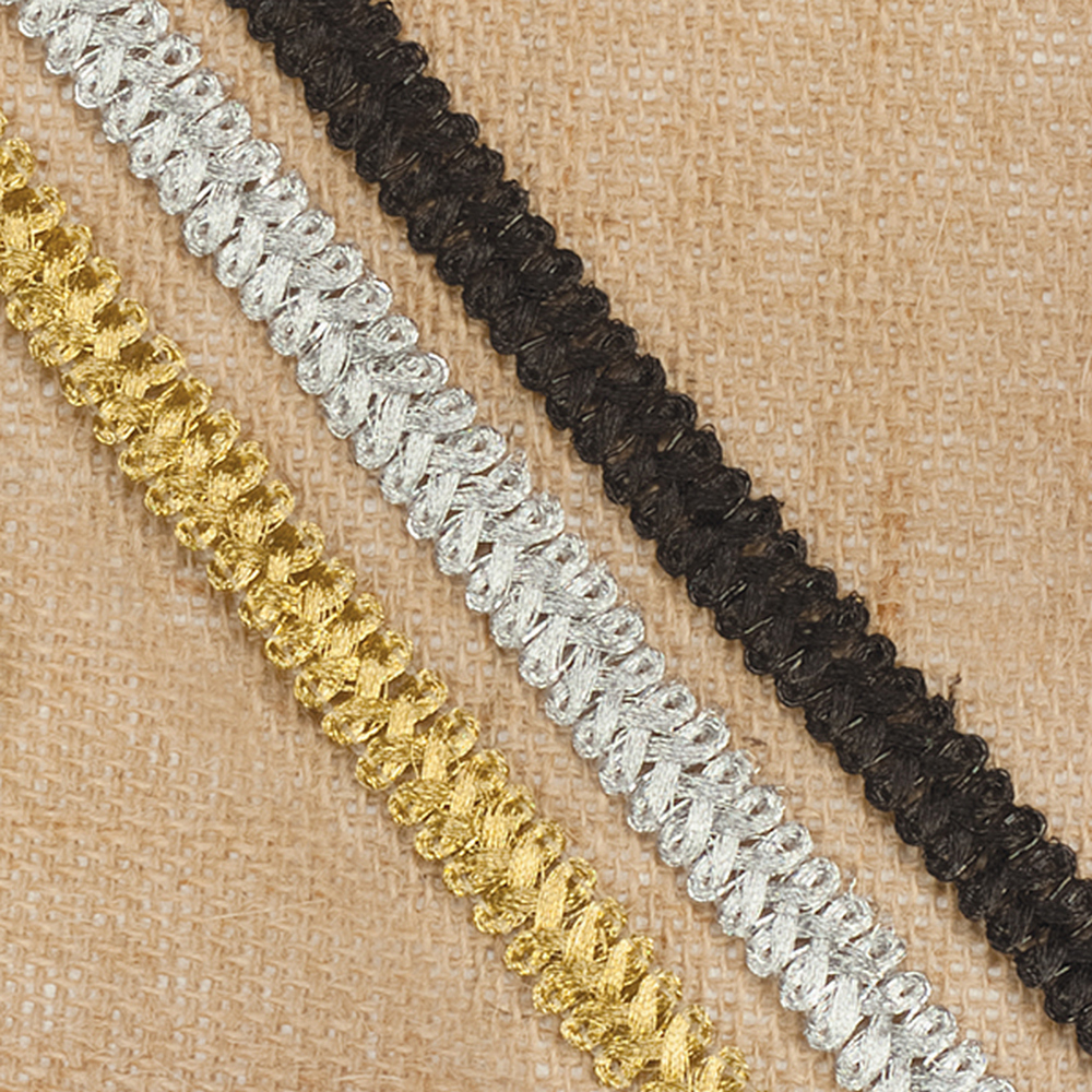 Black trimming 15yds 12mm