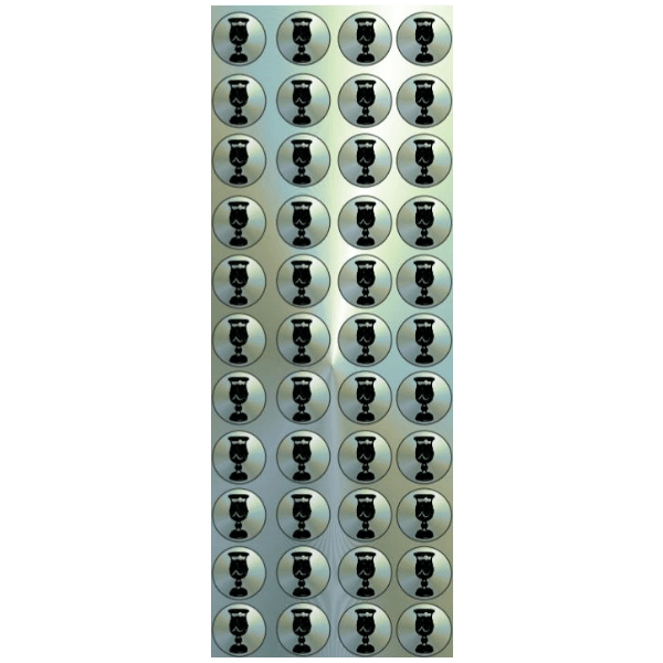 Silver Becher Dot Stickers 0.5" (6 Sheets)