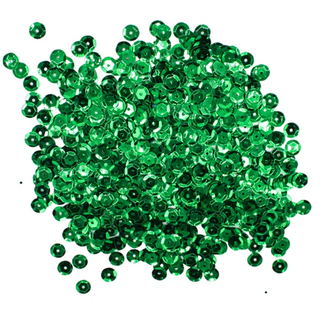 Sequins Green 8mm 800/pk