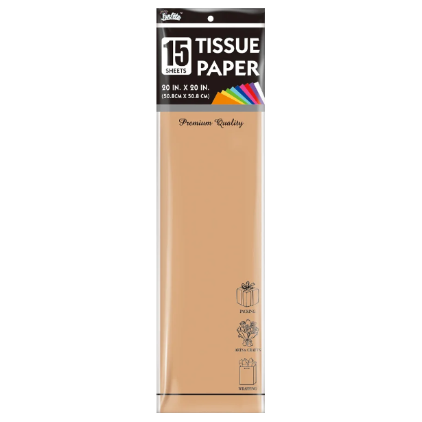 15ct Tissue Paper Coffee 20x20"
