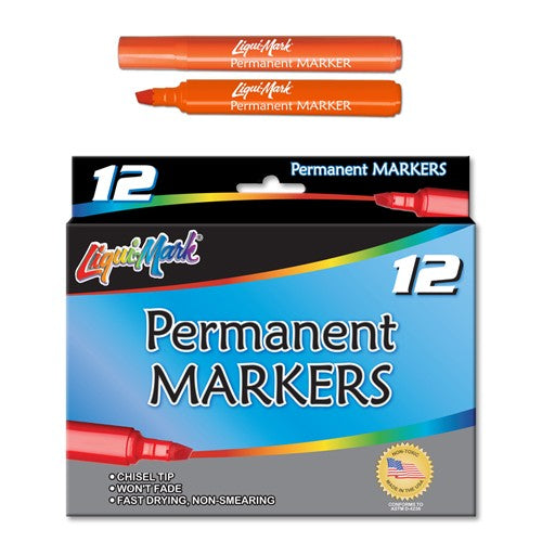 Chisel Tip Broadline Permanent Markers