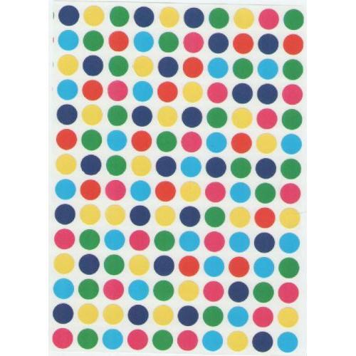 Color Coding Dot Sticker (Assorted Colors, 3/4", 25)