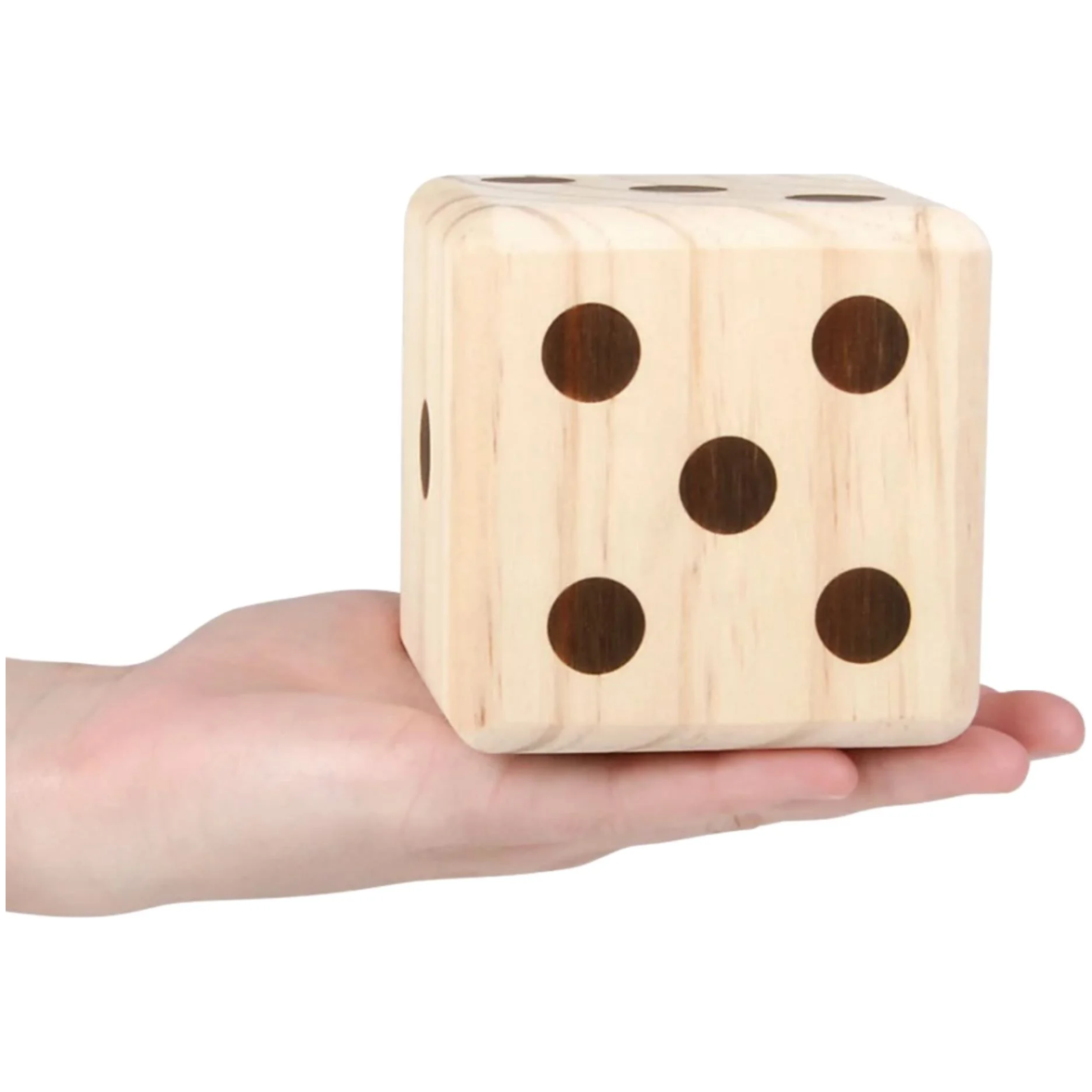 Jumbo Wooden Yard Dice 3.5" 6 Dices