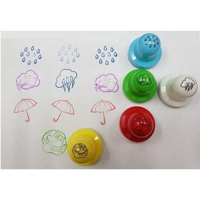 Winter Weather Rubber Stamps 5/pk
