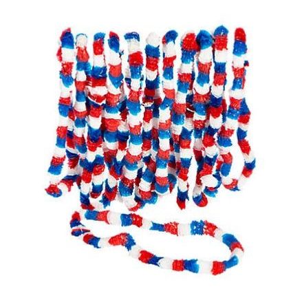 Plastic Patriotic Tri-Color Leis 12/pk