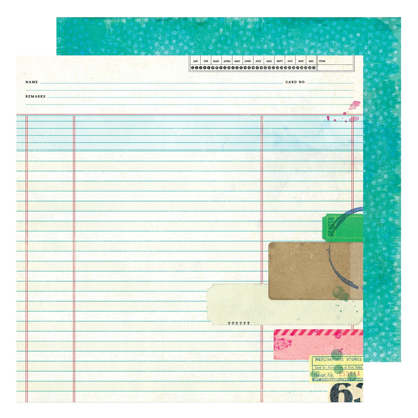 Patterned Paper - Vicki Boutin - Color Kaleidoscope - 12 X 12 Side Note