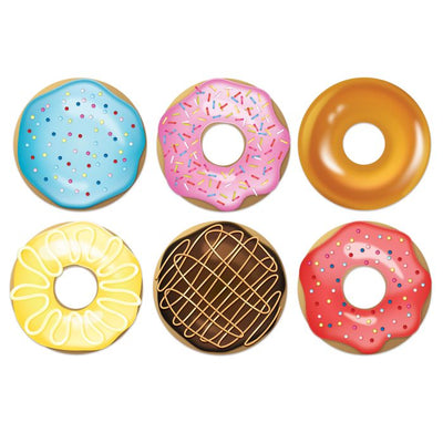 Donut Cutouts 8" 6/Pkg
