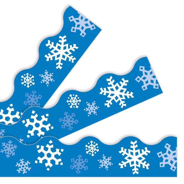 Snowflakes Sparkle Plus Trimmers 2 1/4in x 32ft 12/pk