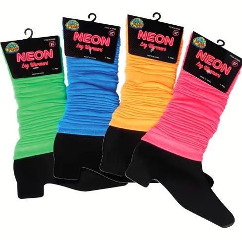 Neon leg warmers 4 pairs