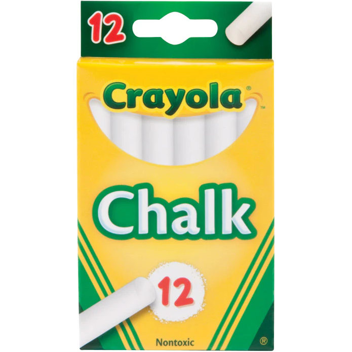 Crayola Chalk White 12 Sticks