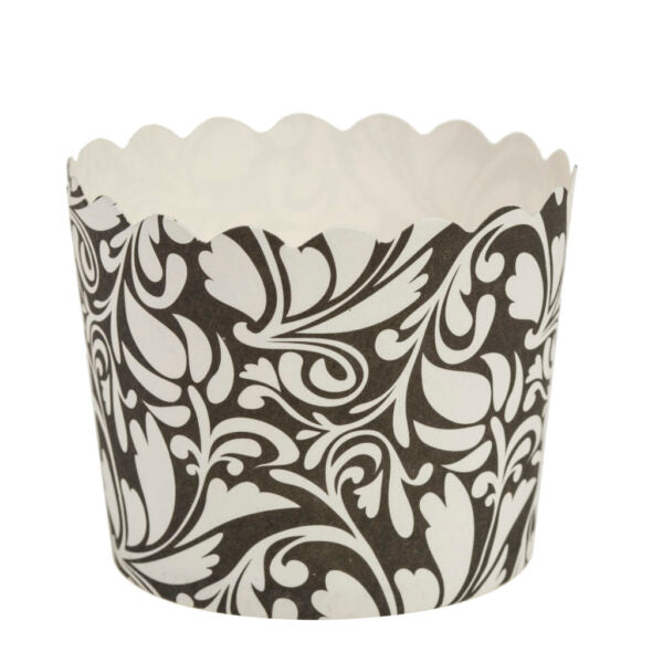 Black /White Scalloped Design Cupcake Holder 20/ct