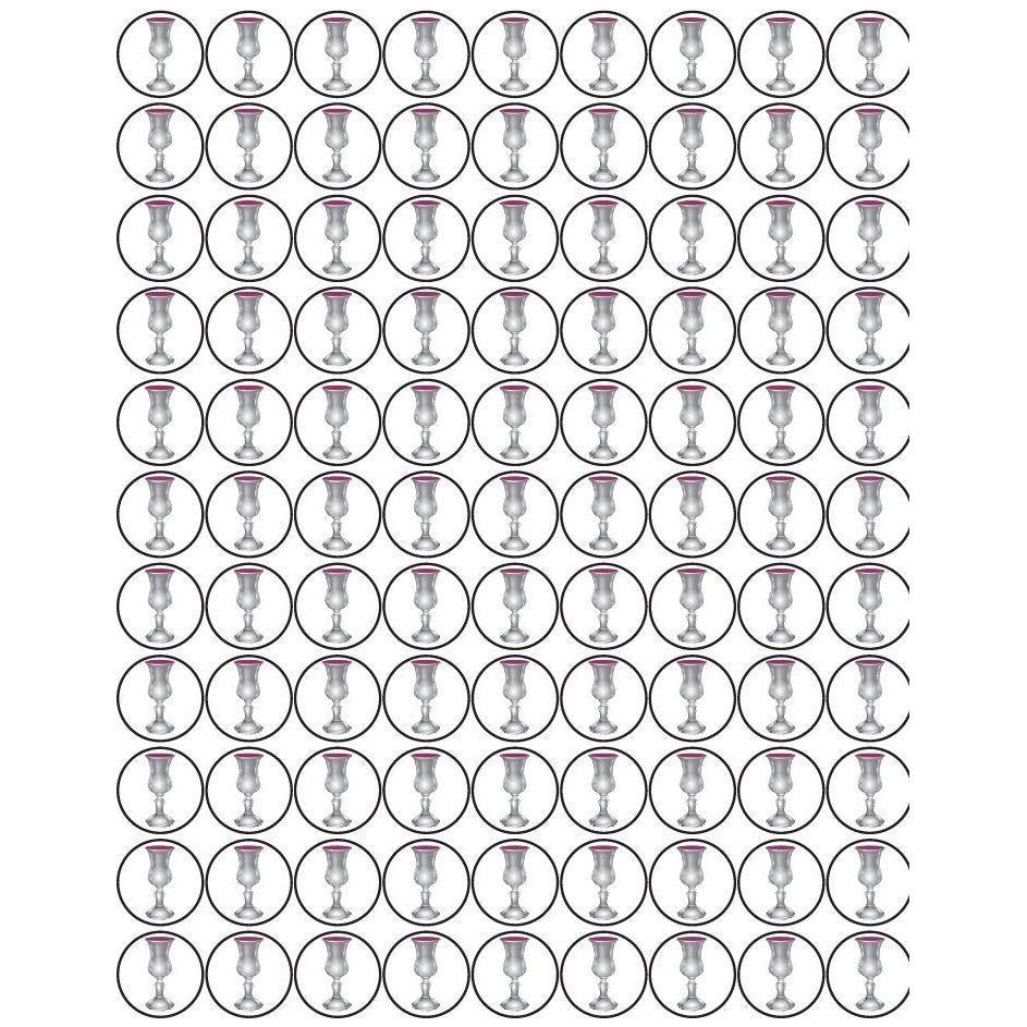 Koises Stickers Round 13mm Color Print 10 /pk