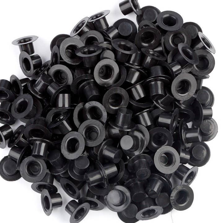 Mini Black Plastic Top Hats For Crafts 5/8" x 7/8" 144/pk