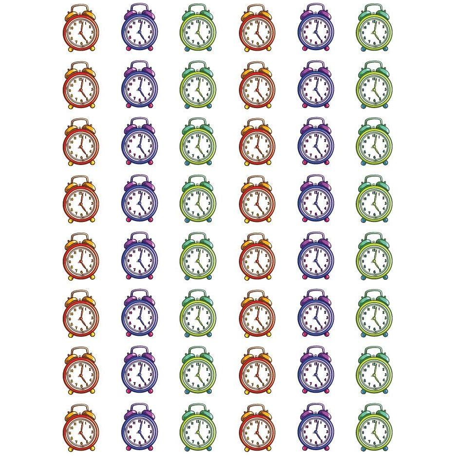 Clock Stickers 19mm Round Color Print 10/pk