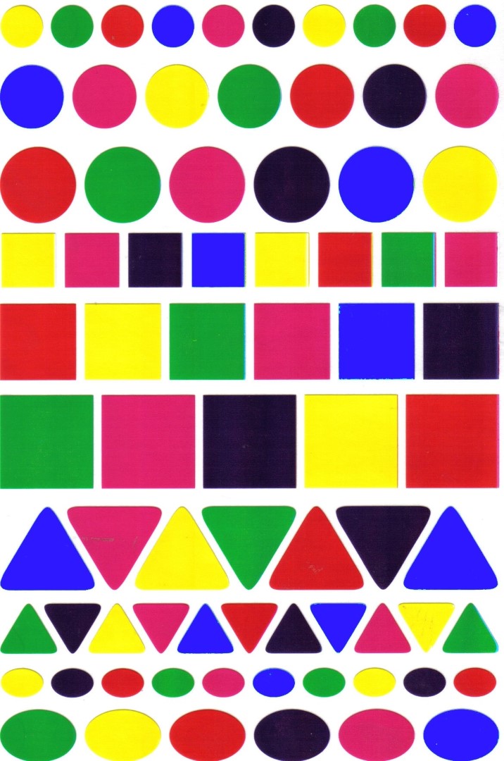 Small Geometric Shape Stickers (25 Sheets) (closeout)