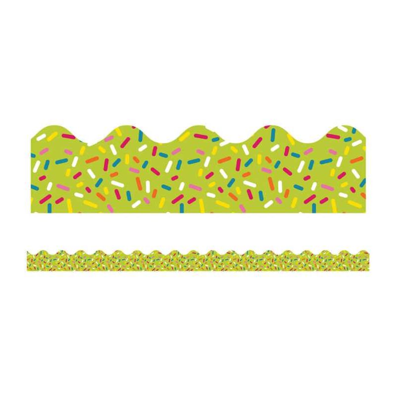 Lime Sprinkles Scalloped Bulletin Board Borders