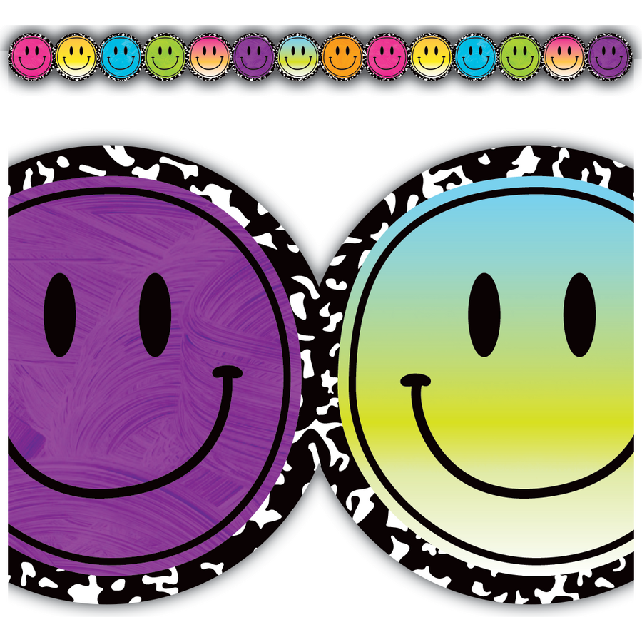 Smiley Face Die Cut Border