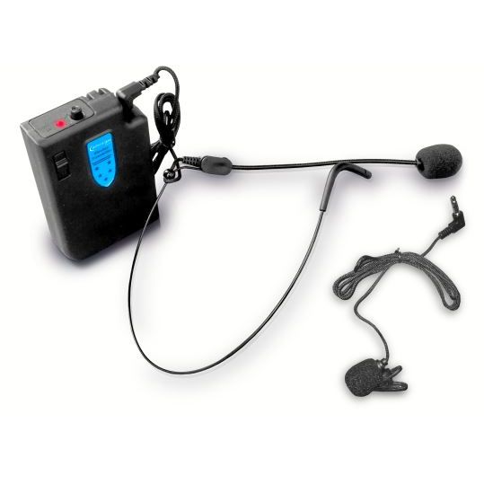 Professional UHF Wireless Headset & Lapel Microphone System With USB Powered Receiver