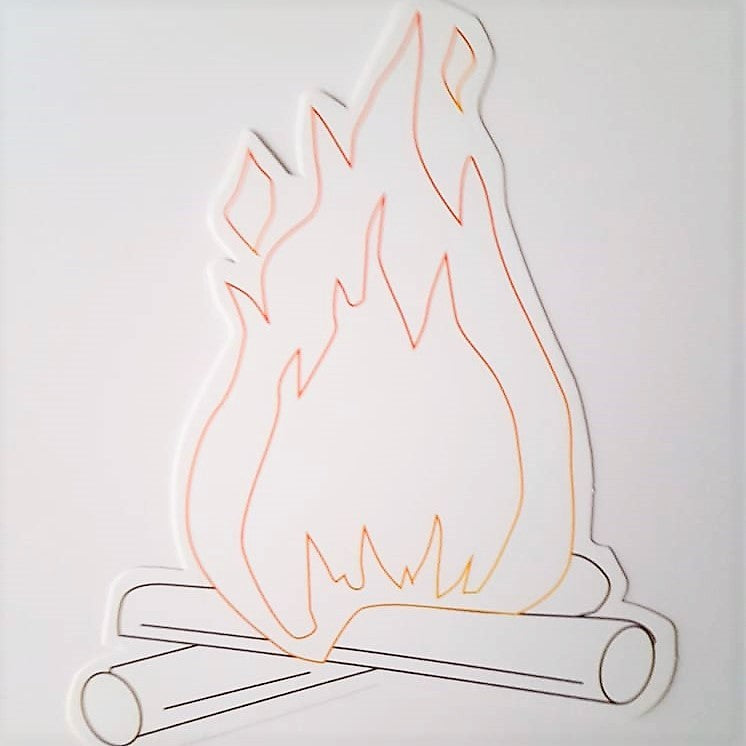 bonfire Cutout Crafts w/glitter 20/pk