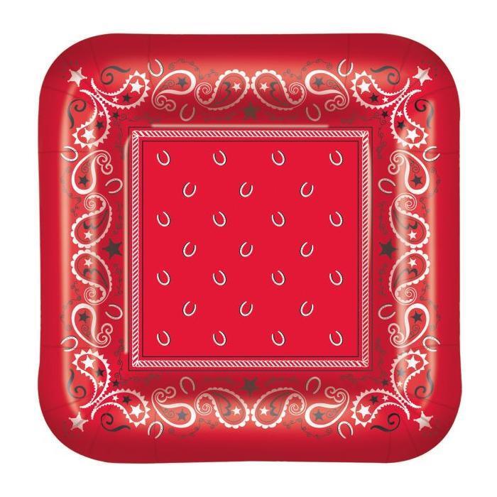 Bandana Plates 9" 8/pk