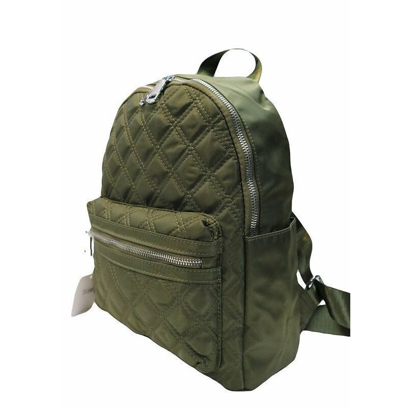 Green Quilted Backpack