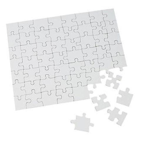 8" x 10" 56-Piece DIY White Cardboard Jigsaw Puzzle Sets - 24 Pc.