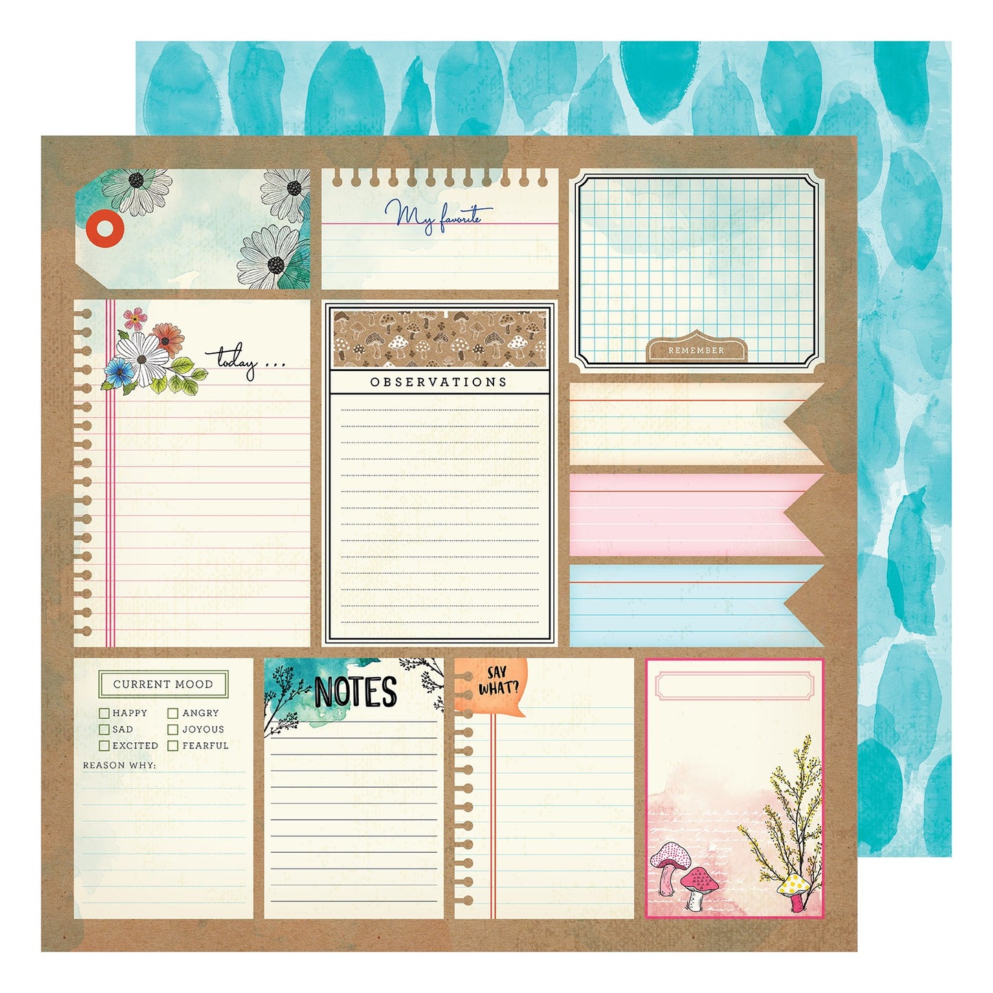 Patterned Paper - Field Notes - 12X12 - Good Stuff