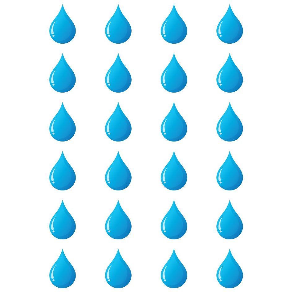 Raindrop Stickers, Round 25MM, 10/pk