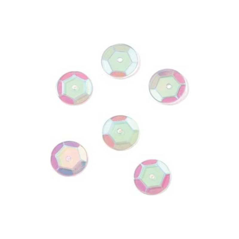 Sequins (Clear Iridescent, 8mm, 200/pk)