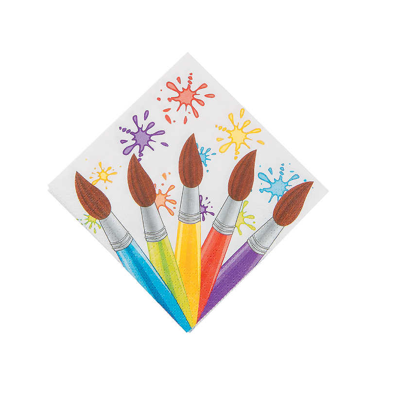 Paper Artist Party Beverage Napkins 16/pk