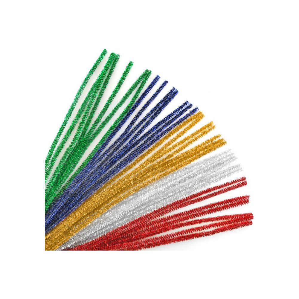 Tinsel Stem Assorted 12" 30/pk