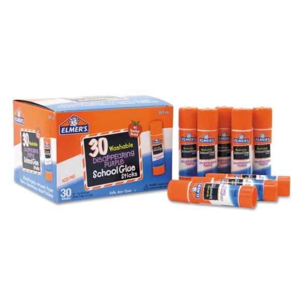 Elmers Glue Stick (.24 Oz, Purple 30/pk)