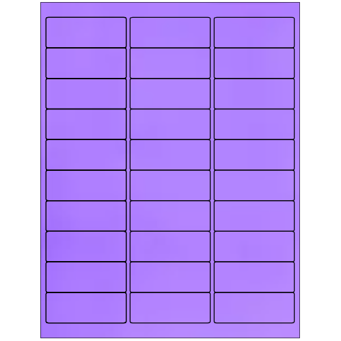 Fluorescent Laser Labels (Purple, 20/pk, 30/pg)